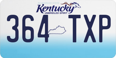 KY license plate 364TXP