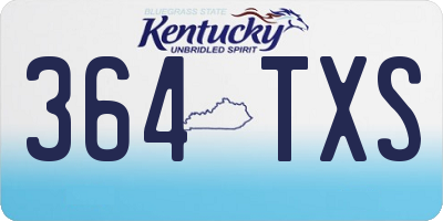 KY license plate 364TXS