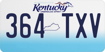 KY license plate 364TXV