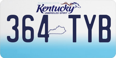 KY license plate 364TYB