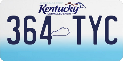 KY license plate 364TYC
