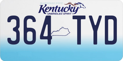KY license plate 364TYD