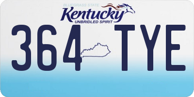KY license plate 364TYE