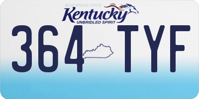 KY license plate 364TYF