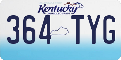 KY license plate 364TYG