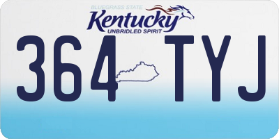 KY license plate 364TYJ