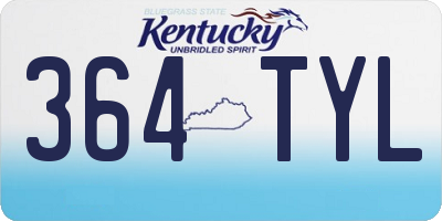 KY license plate 364TYL