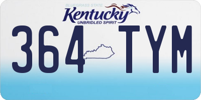 KY license plate 364TYM