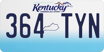 KY license plate 364TYN