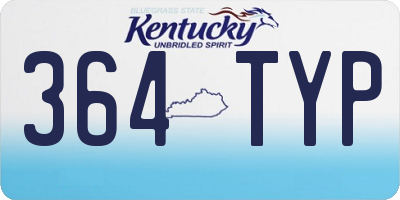 KY license plate 364TYP