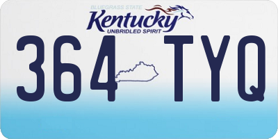 KY license plate 364TYQ