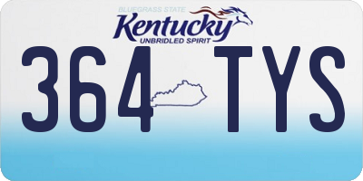 KY license plate 364TYS
