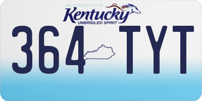 KY license plate 364TYT