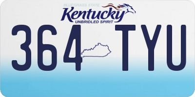 KY license plate 364TYU