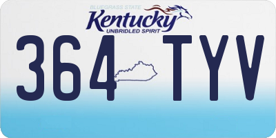 KY license plate 364TYV
