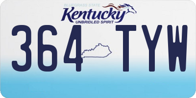 KY license plate 364TYW