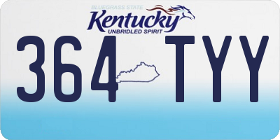 KY license plate 364TYY