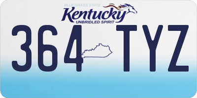 KY license plate 364TYZ
