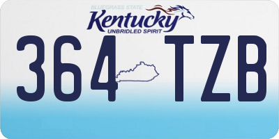 KY license plate 364TZB