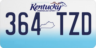 KY license plate 364TZD