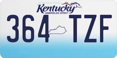 KY license plate 364TZF