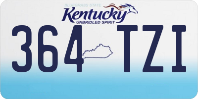 KY license plate 364TZI