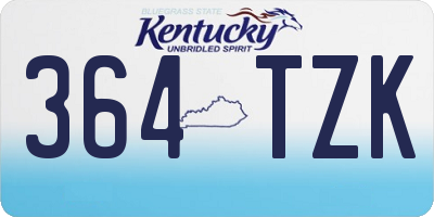 KY license plate 364TZK