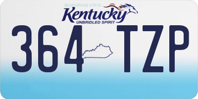 KY license plate 364TZP