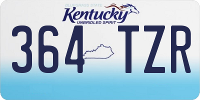 KY license plate 364TZR