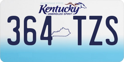 KY license plate 364TZS