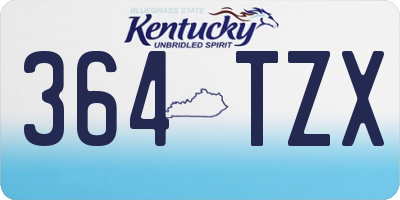 KY license plate 364TZX