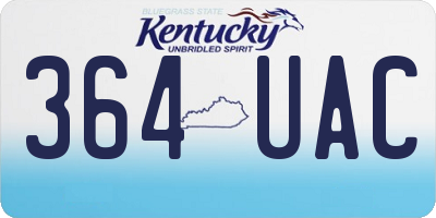 KY license plate 364UAC
