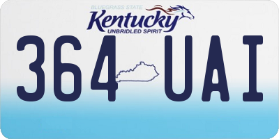 KY license plate 364UAI