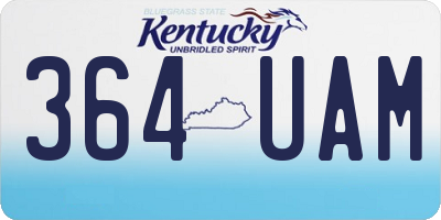 KY license plate 364UAM