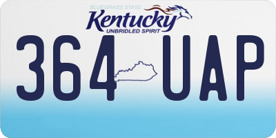 KY license plate 364UAP