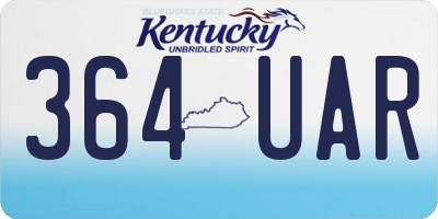 KY license plate 364UAR