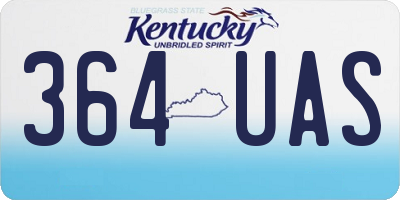 KY license plate 364UAS
