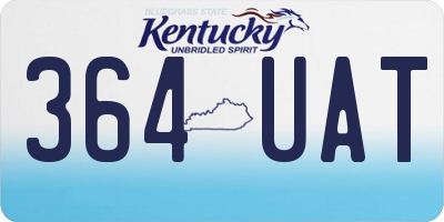 KY license plate 364UAT