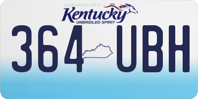 KY license plate 364UBH