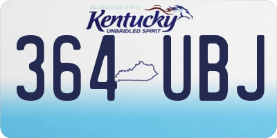 KY license plate 364UBJ
