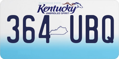 KY license plate 364UBQ