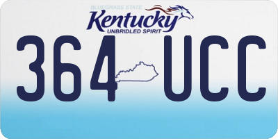 KY license plate 364UCC
