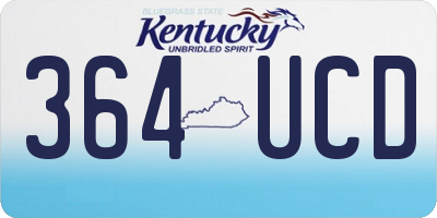 KY license plate 364UCD