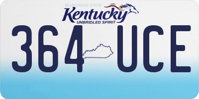 KY license plate 364UCE
