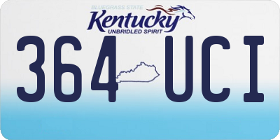 KY license plate 364UCI