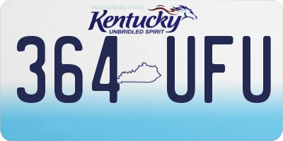 KY license plate 364UFU