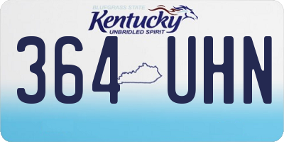 KY license plate 364UHN
