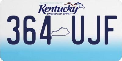 KY license plate 364UJF