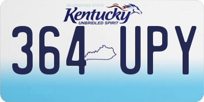 KY license plate 364UPY