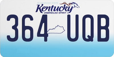 KY license plate 364UQB